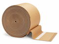 A 24-inch by 250-foot roll of single-face corrugated cardboard wrap, partially unrolled to show the protective fluting on a white background.