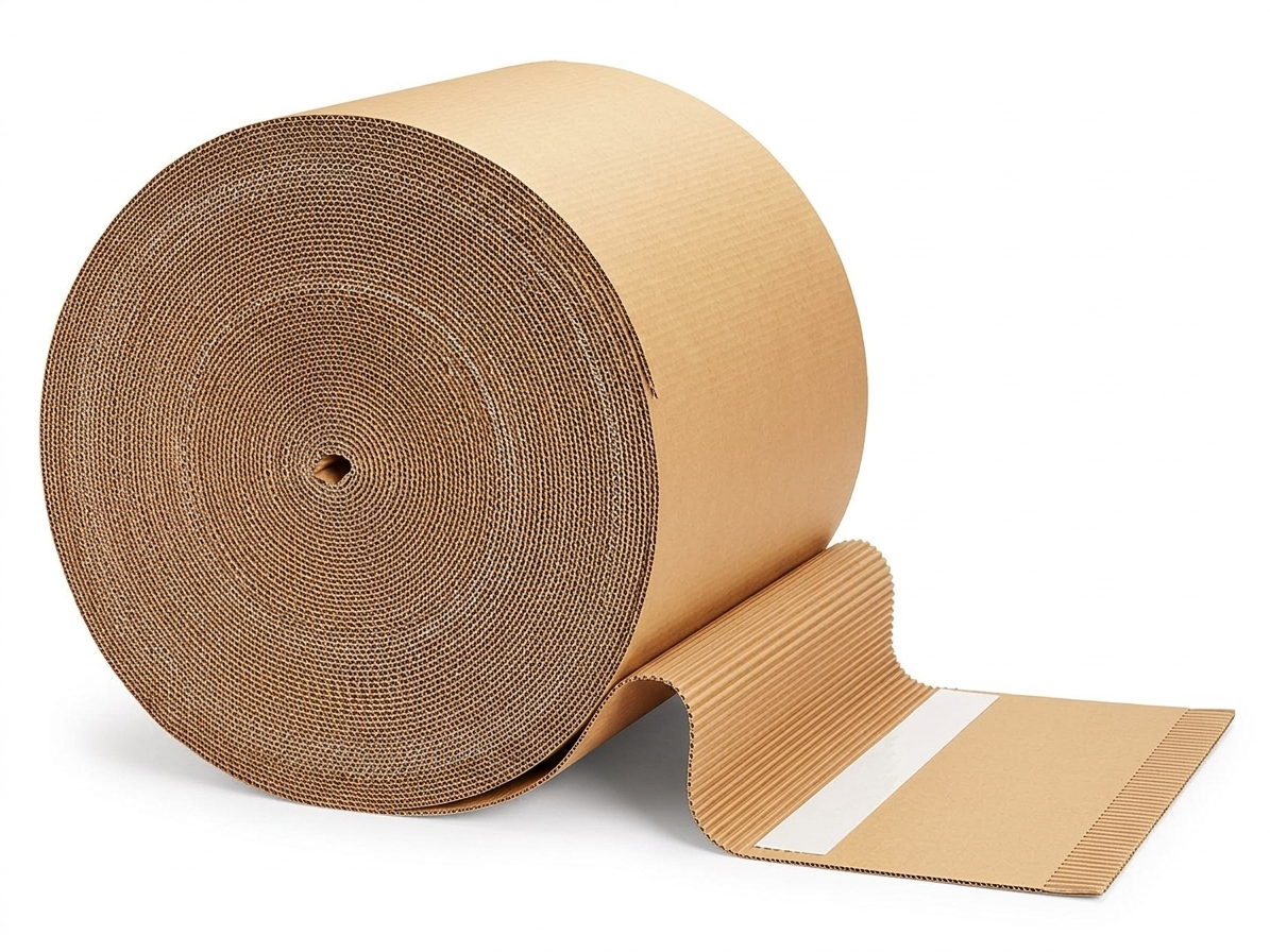 24" x 250' - A Flute Kraft Singleface Corrugated Roll