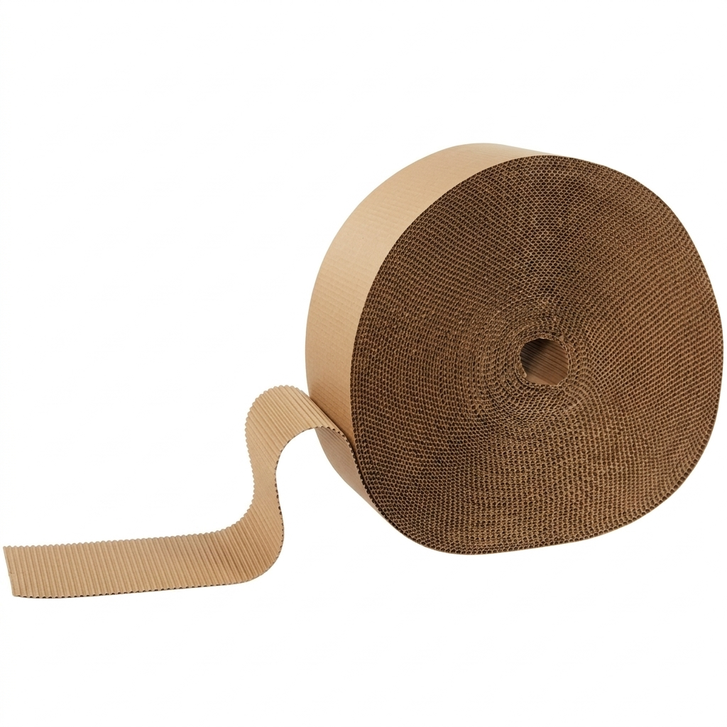9" x 250' - A Flute Kraft Singleface Corrugated Roll